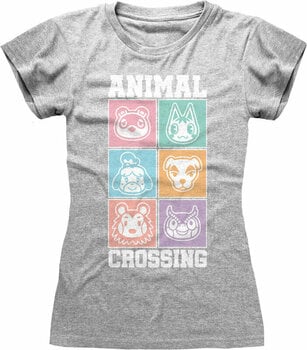 T-Shirt Nintendo Animal Crossing T-Shirt Pastel Square Unisex Heather Grey XL - 1