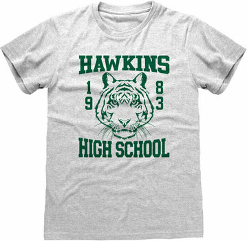 T-Shirt Stranger Things T-Shirt Hawkins High School Unisex Heather Grey L - 1