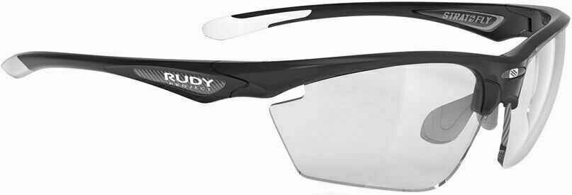 Fahrradbrille Rudy Project Stratofly Black Gloss/White/ImpactX Photochromic 2 Black Fahrradbrille