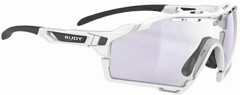 Occhiali da ciclismo Rudy Project Cutline White Gloss/ImpactX Photochromic 2 Laser Purple Occhiali da ciclismo
