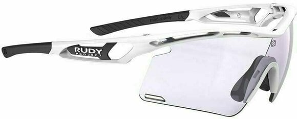 Cycling Glasses Rudy Project Tralyx+ White Gloss/ImpactX Photochromic 2 Laser Purple Cycling Glasses - 1