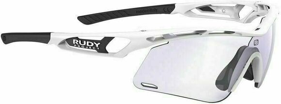 Cycling Glasses Rudy Project Tralyx+ Slim White Gloss/ImpactX Photochromic 2 Laser Purple Cycling Glasses - 1