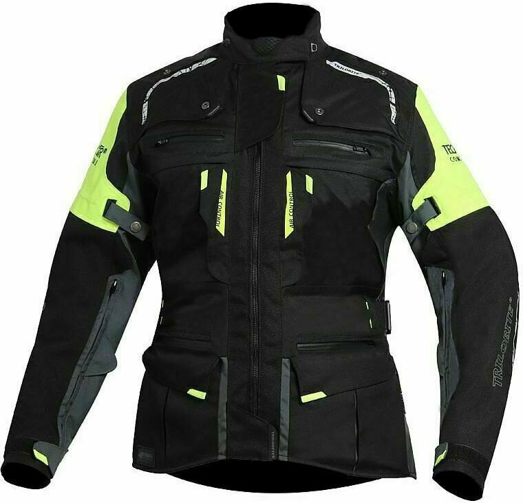 Textilní bunda Trilobite 2091 Rideknow Tech-Air Ladies Black/Yellow Fluo XL Textilní bunda