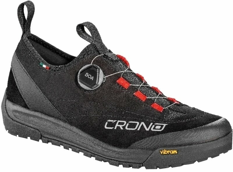 Moški kolesarski čevlji Crono CD1 Black/Red 40 Moški kolesarski čevlji