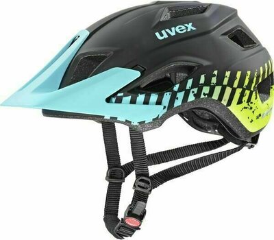 Bike Helmet UVEX Access Black Aqua Lime Matt 52-57 Bike Helmet - 1