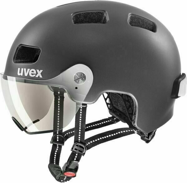 Photos - Bike Helmet UVEX Rush Visor Dark Silver Mat 55-58  S4100280215 