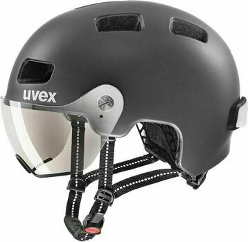 Bike Helmet UVEX Rush Visor Dark Silver Mat 55-58 Bike Helmet - 1
