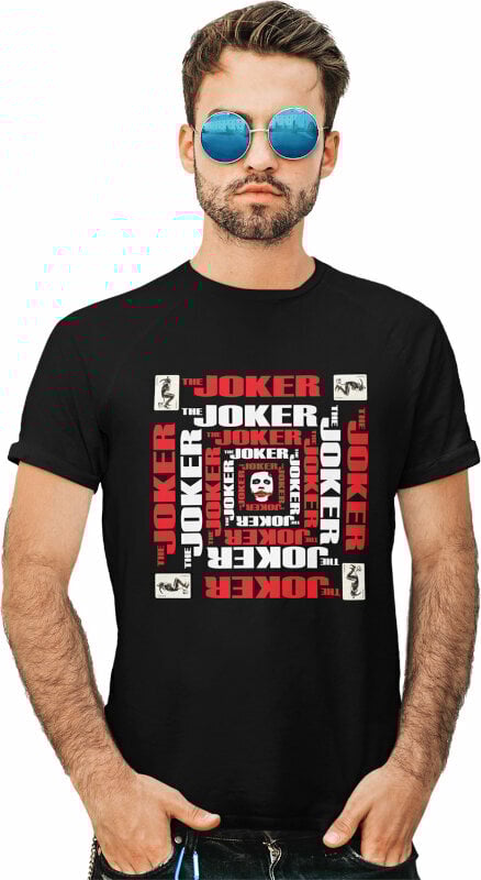 T-shirt The Dark Knight Joker Square Black 2XL T-shirt