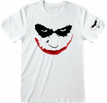 T-Shirt The Dark Knight T-Shirt Joker Smile Unisex White S - 1