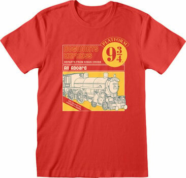 T-Shirt Harry Potter T-Shirt Hogwarts Express Manual Cover Red S - 1