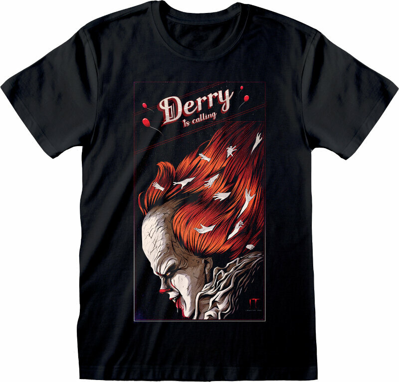 Camiseta de manga corta IT Chapter 2 Camiseta de manga corta Derry Is Calling Unisex Black 2XL