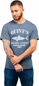 T-shirt Jaws Quint's Shark Fishing Heather Royal M T-shirt - 1