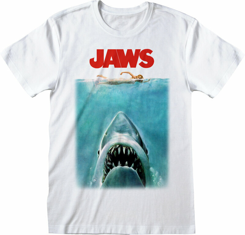 T-Shirt Jaws T-Shirt Poster Unisex White L