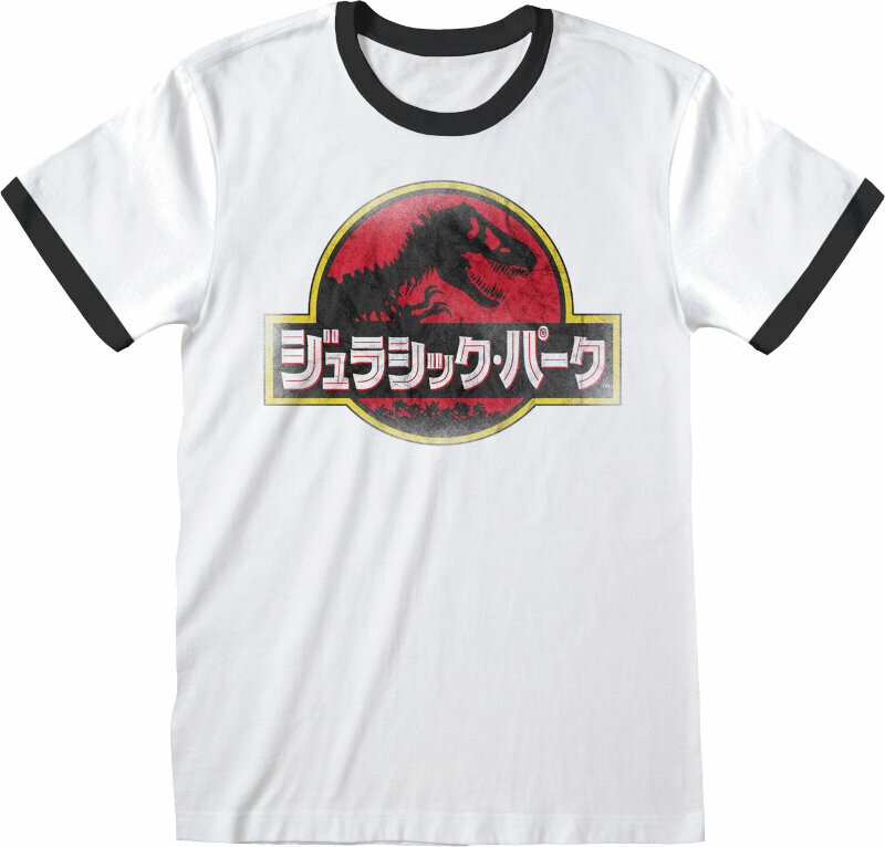 Shirt Jurassic Park Japanese Logo (Ringer) White S Shirt