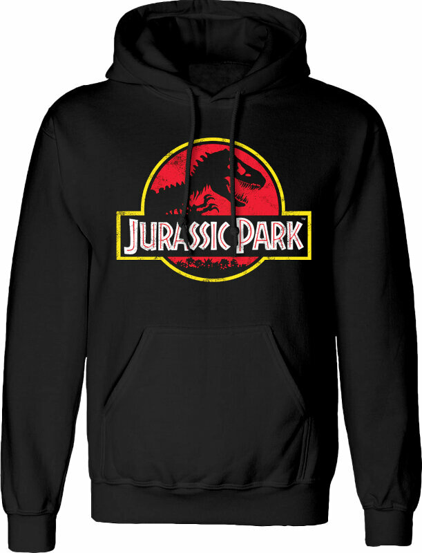 Мерч > Музикални и филмови качулки Jurassic Park Дреха с качулка Classic Logo XL Black