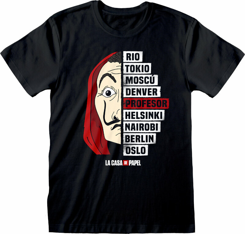 T-shirt La Casa De Papel Names Black XL T-shirt