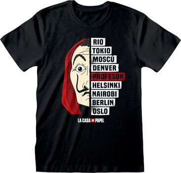 T-shirt La Casa De Papel Names Black XL T-shirt - 1