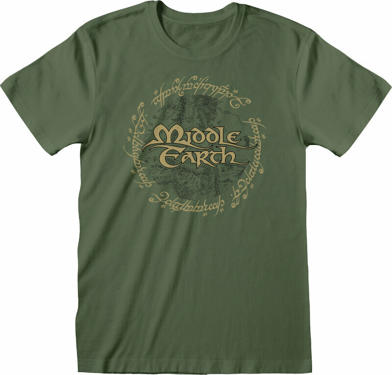 T-Shirt Lord Of The Rings T-Shirt Middle Earth Unisex Green M