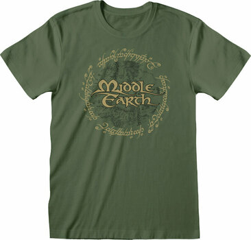 T-Shirt Lord Of The Rings T-Shirt Middle Earth Unisex Green M - 1