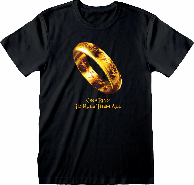 T-Shirt Lord Of The Rings One Ring To Rule Them All Black 2XL T-Shirt