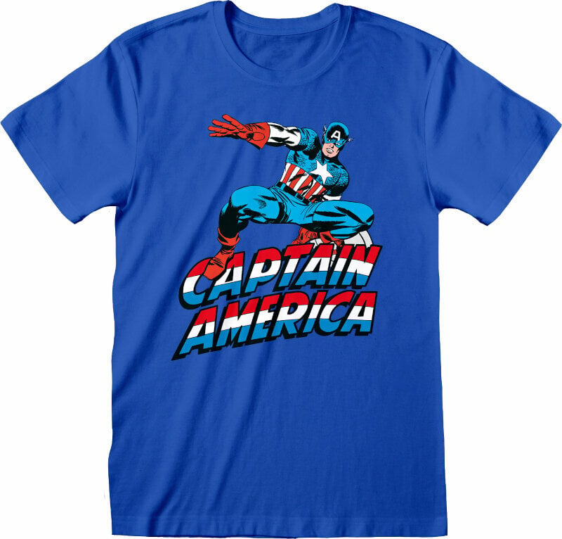 Skjorte Marvel Skjorte Captain America Blue S