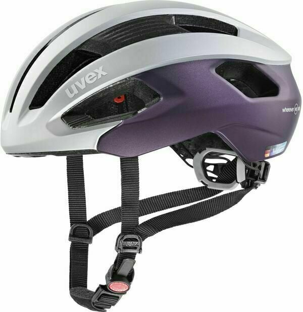 Cyklistická helma UVEX Rise CC Silver/Plum 52-56 Cyklistická helma