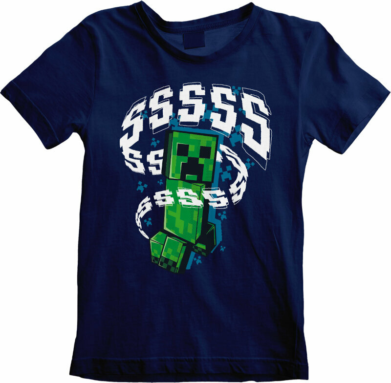 T-Shirt Minecraft Creeperss Navy 7 - 8 Y T-Shirt