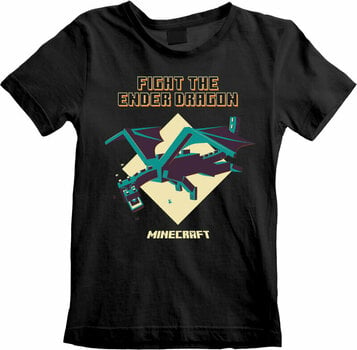 T-Shirt Minecraft T-Shirt Ender Dragon Unisex Black 7 - 8 J - 1