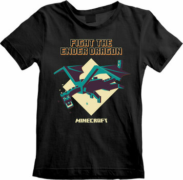 Shirt Minecraft Shirt Ender Dragon Unisex Black 12 - 13 Years - 1