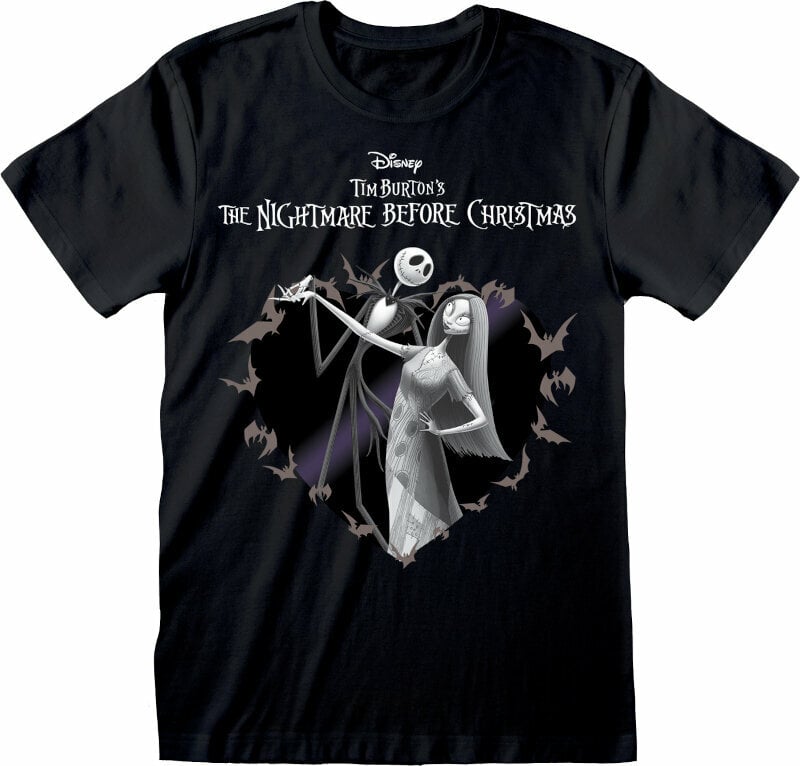 Tričko The Nightmare Before Christmas Bat Heart Black 2XL Tričko