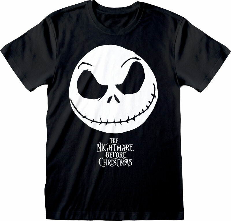 T-Shirt The Nightmare Before Christmas T-Shirt Jack Face & Logo Unisex Black L