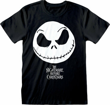 Maglietta The Nightmare Before Christmas Maglietta Jack Face & Logo Unisex Black L - 1