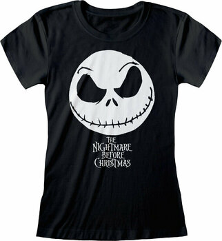 T-shirt The Nightmare Before Christmas Jack Face & Logo Black XL T-shirt - 1