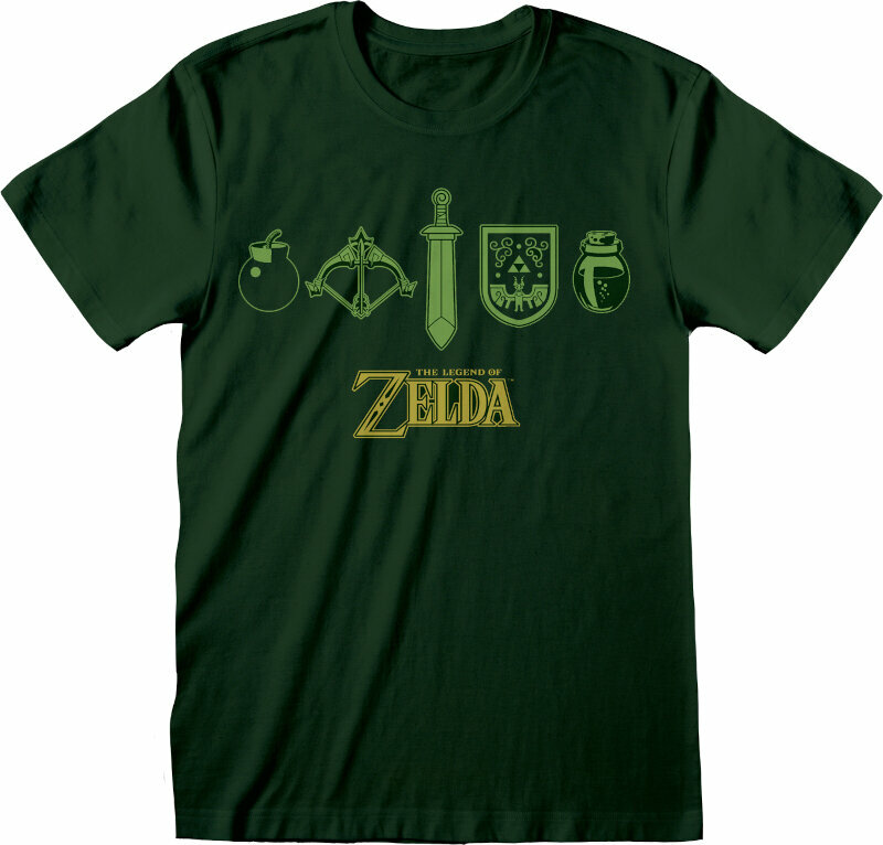 Tričko Legend of Zelda Quest Essentials Dark Green M Tričko