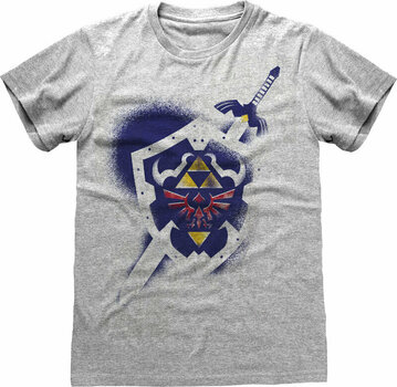 Camiseta de manga corta Legend of Zelda Shield Heather Grey M Camiseta de manga corta - 1