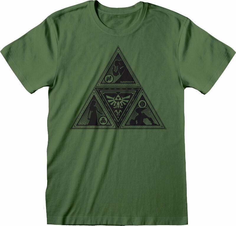 T-Shirt Legend of Zelda Triforce Deco Green L T-Shirt