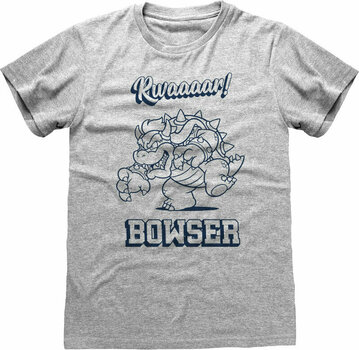 T-shirt Super Mario Bowser Rawr Grey S T-shirt - 1