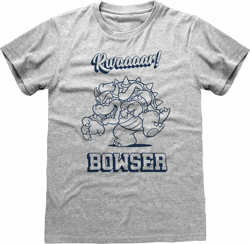 T-shirt Super Mario Bowser Rawr Grey XL T-shirt
