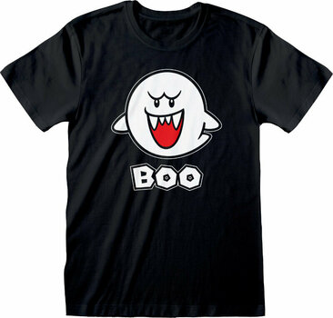 Camiseta de manga corta Super Mario Boo Black 2XL Camiseta de manga corta - 1