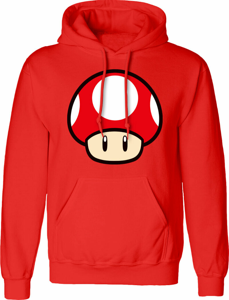 Мерч > Музикални и филмови качулки Super Mario Дреха с качулка Power Up Mushroom 2XL Red