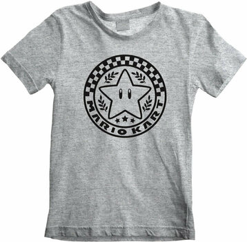 T-Shirt Super Mario T-Shirt Emblem Heather Grey 5 - 6 Y - 1