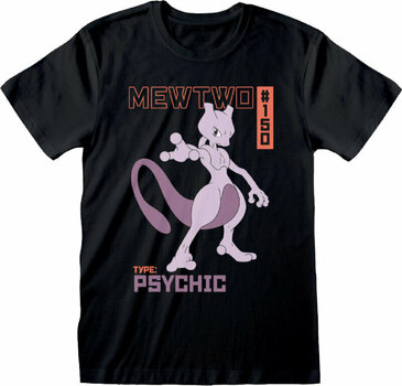 T-Shirt Pokémon T-Shirt Mewtwo Unisex Black M - 1