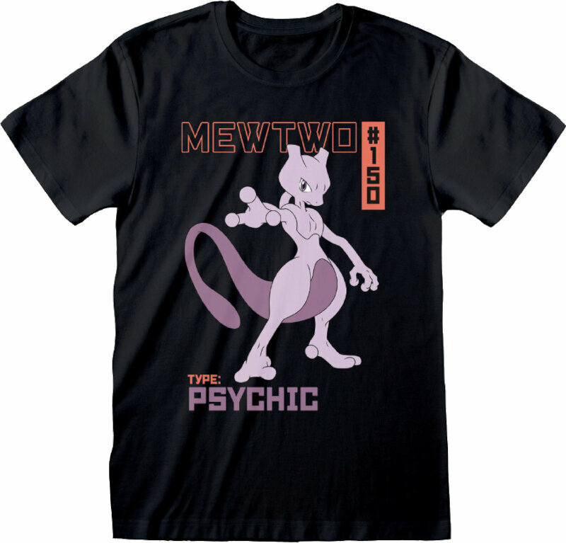 T-shirt Pokémon T-shirt Mewtwo Black 2XL