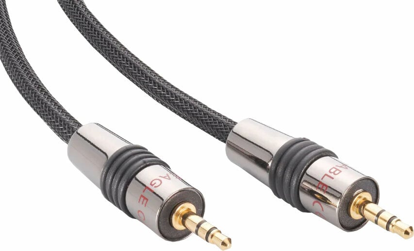 Hi-Fi AUX-kabel Eagle Cable Deluxe II 3.5mm Jack to 3.5mm Jack (M) 1,6 m Zwart Hi-Fi AUX-kabel