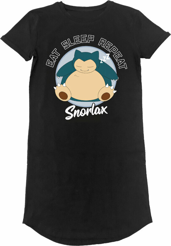 T-Shirt Pokémon T-Shirt Sleeping Snorlax Ladies Black M