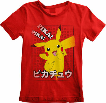 T-shirt Pokémon T-shirt Pika Pika Japanese Red 5 - 6 Y - 1