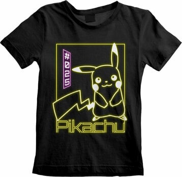 T-Shirt Pokémon T-Shirt Pikachu Neon Unisex Black 7 - 8 Y - 1
