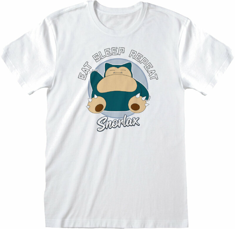 Koszulka Pokémon Snorlax Eat Sleep Repeat White 2XL Koszulka