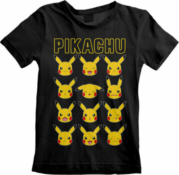 Maglietta Pokémon Maglietta Pikachu Faces Black 7 - 8 anni - 1