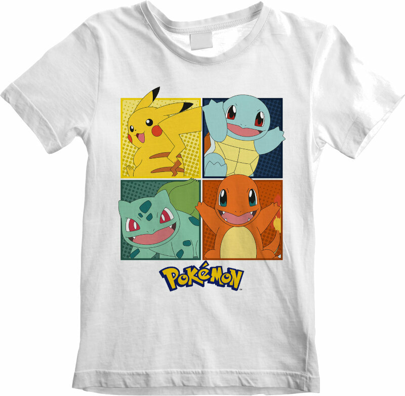 Camiseta de manga corta Pokémon Camiseta de manga corta Squares Unisex Blanco 3 - 4 Y